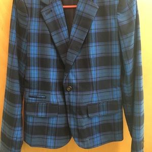 Blue Plaid Blazer